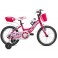 Bicicletta Bimba 14" Flora Ciclamino