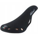 Sella Vintage Canard Borchiata Scamosciata Nera
