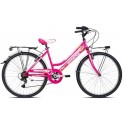 Bicicletta Ragazza 24" 7V. Grace Ciclamino