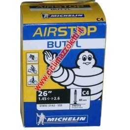 Camera d'aria 26 C4 Michelin Airstop Presta 40 Camera d'aria 26 C4 Michelin Airstop Presta 40
