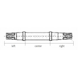Perno centrale quadro 35-56-39 130 Perno centrale quadro 35-56-39 130