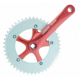 Guarnitura Urban alluminio 46T rossa Guarnitura Urban alluminio 46T rossa