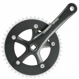 Guarnitura Urban alluminio 46T nera Guarnitura Urban alluminio 46T nera
