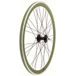 Coppia Ruote Fixed 40 Incrocio 4x9 Verde Militare Coppia Ruote Fixed 40 Incrocio 4x9 Verde Militare