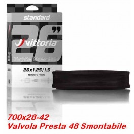 Camera d'aria Vittoria Standard V.48 Presta 700x28/42 Camera d'aria Vittoria Standard V.48 Presta 700x28/42