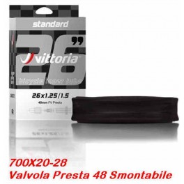 Camera d'aria Vittoria Standard V.48 Presta 700x20/28 Camera d'aria Vittoria Standard V.48 Presta 700x20/28