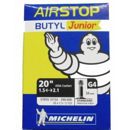 Camera d'aria 20 G4 Michelin Airstop Shrader Camera d'aria 20 G4 Michelin Airstop Shrader