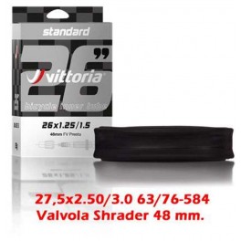 Camera d'aria Vittoria Standard V.48 Shrader 27.5x2.50/3.00 Camera d'aria Vittoria Standard V.48 Shrader 27.5x2.50/3.00