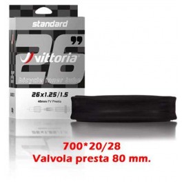 Camera d'aria Vittoria Standard V.80 Presta 700x20/28 Camera d'aria Vittoria Standard V.80 Presta 700x20/28