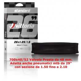 Camera d'aria Vittoria Standard V.48 Presta 700x40/52 Camera d'aria Vittoria Standard V.48 Presta 700x40/52