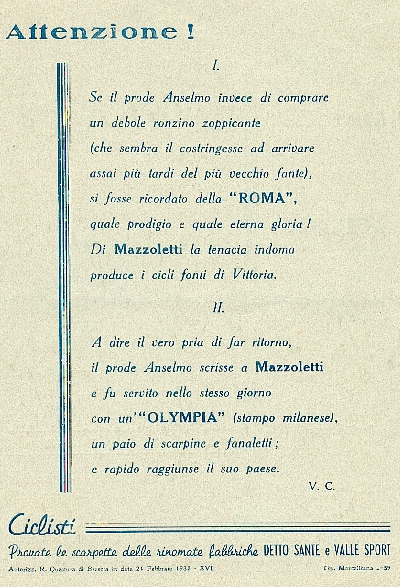 Da una pubblicità del 1938